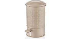 Resim Prizma Banyo Çöp Kovası, Karamel Renk, 5 Lt, Şık ve Kullanışlı Tasarım 