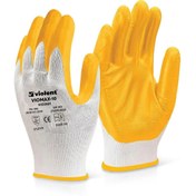 Resim Violanta VİOMAX NİTRİL KAPLI ÖRME ELDİVEN SARI-BEYAZ 