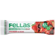 Resim Fellas vegan protein bar - çilekli ve kakaolu 