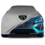 Resim ULTRASHOP Peugeot 408 (P54) (2022 - ) Gri Kumaş Araba Branda Logolu Penye Oto Branda 