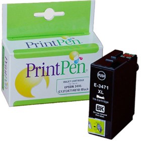 Resim Printpen EPSON 34XL (C13T34714010) Siyah (16.3ml) Uyumlu Kartuş 