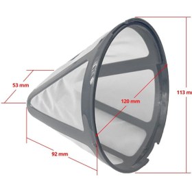 Resim Supervac Filtre Kahve Makinesi Filtresi Çap 120mm X Yükseklik 92mm 