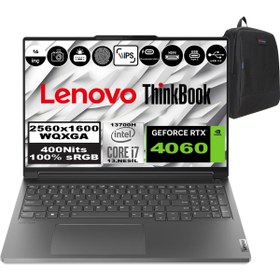 Resim Thinkbook 16P G4 İntel Core I7 13700H 64GB 2TB SSD 8GB-RTX4060 16'' WQXGAW11PRO 21J80032TRP04 + Çanta Lenovo