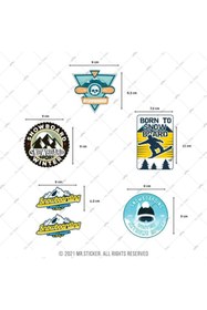 Resim Bay Etiket Hbgbdl5 Snowboard Sticker Seti 5 Parca 