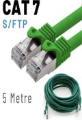 Resim IRENIS Cat7 S/ftp Lszh Ethernet Network Lan Kablosu Yeşil-5 Metre 