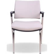 Resim Sahra Beyaz Kumaş Ofis Bekleme Koltuğu Misafir Koltuğu Beyaz 