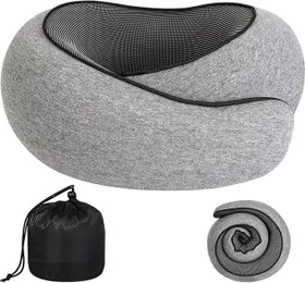 Resim Visco Planet Ortopedik Spiral Boyun Destekli Seyahat Yastığı%100 Ortopedik Visko 