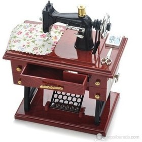 Resim Nostaljik Dikiş Makinesi Müzik Kutusu - Dekoratif Müzik 