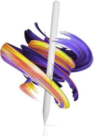 Resim m.tk moveteck iPad Air 5. Nesil ile Uyumlu 2. Nesil Magnetik Kalem, Beyaz, Avuç İçi Red Özellikli, Eğime Duyarlı 