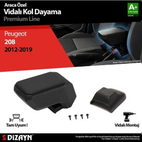 Resim Life Peugeot 208 Abs Vidalı Kol Dayama Kolçak Siyah 2012-2019 A+kalite 