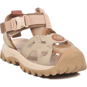 Resim Bej Cırtlı Hafif Unisex Çocuk Spor Sandalet 25y614 F Bej 