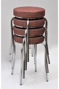 Resim TABURECİM Tabure (4 Adet) Krom Ayaklı, Mina Kumaş, Metal Ahtapot Ayak Aygl-145 