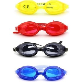 Resim Bermuda Silikon Yüzücü Gözlüğü Çantalı 