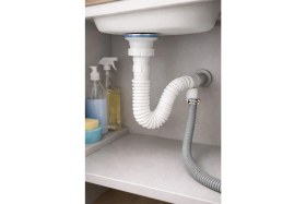 Resim Özbest Rekorlu Körüklü Lavabo Sifonu-Çamaşır & Bulaşık Makinası Çıkışlı, Kolaytemizlenebilir 