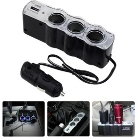 Resim Ford Tourneo Connect Uyumlu 3 Port + 1 USB Oto Araç Çakmaklık Çoğaltıcı Çoklayıcı 