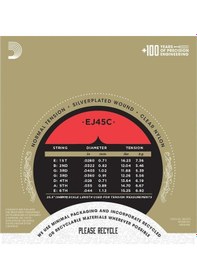 Resim D'addario Ej45c Pro-arte Serisi Klasik Gitar Tel Seti Normal Tension 