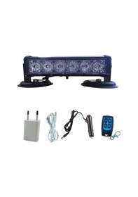 Resim Tepe Çakar Lamba Mıknatıslı Vantuzlu 21 Fonksiyonlu 15,5cm 6 Ledli Kırmızı-mavi Usb-fiş Şarjlı-kumandalı Adet / Lapa118-2 