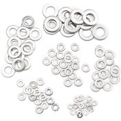 Resim Sağlam Alüminyum Contalar Seti 18 Boyutlar Düz Metal Yıkayıcılar Alüminyum Sızdırmazlık Halka Kiti 