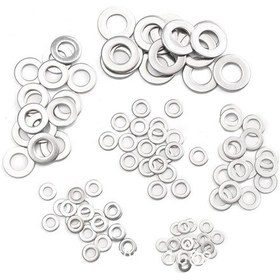 Resim Sağlam Alüminyum Contalar Seti 18 Boyutlar Düz Metal Yıkayıcılar Alüminyum Sızdırmazlık Halka Kiti 