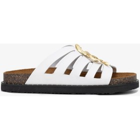 Resim Valmenti Anna Kadın Beyaz Hakiki Deri Terlik 985 24-6503 Bn Trlk Y24 Beyaz 