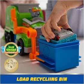 Resim Paw Patrol, Rocky Oyun Figürlü ve Dönüşüm Fonksiyonlu (Deluxe Araç) Ekstra Büyük Geri Dönüşüm Kamyonu, 3 Yaşından Büyük Çocuklar Için Oyuncak 