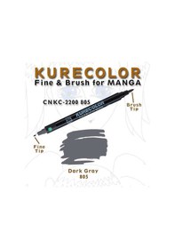 Resim Zig Kurecolor Fine & Brush For Manga Çizim Kalemi 805 Dark Gray 