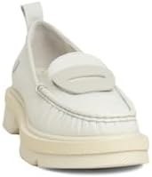 Resim MAMMAMİA D24YA-850 KALIN TABAN LOAFER DERİ KADIN AYAKKABI Krem 