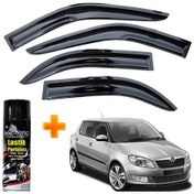 Resim Skoda Fabia Hb Mügen Cam Rüzgarlığı 2009-2014 Arası 4 Lü Takım +500ml Lastik Parlatıcı 