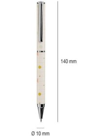Resim Miquelrius Metal Geométrico Özel Kutusunda 0.7 Mm Tükenmez Kalem Beyaz 