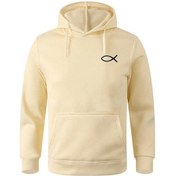 Resim Novahub 2022 İlkbahar Kış Erkek Kazak Hıristiyan İsa Balık Kapüşonlular Yüksek Kaliteli Marka Kazak Sıcak Polar Hoody Casual Street Haki - L Haki 