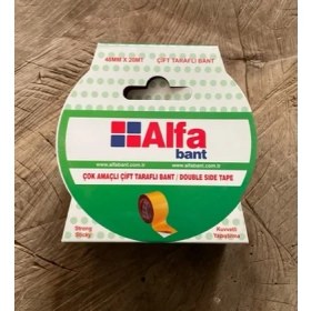Resim Alfa Çift Taraflı Halı Bandı 48MM 20MT Bant Güçlü Bant 