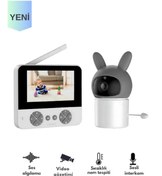 Resim shopwave Bebek Kamerası Kumandalı Monitörlü Karşılıklı Konuşma Özellikli , Hatırlatıcılı Ip Bebek Kamerası 