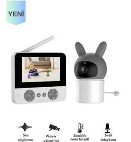 Resim shopwave Bebek Kamerası Kumandalı Monitörlü Karşılıklı Konuşma Özellikli , Hatırlatıcılı Ip Bebek Kamerası 