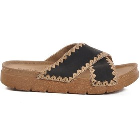 Resim Aspor Siyah Kadın Düz Terlik Çok Renkli 