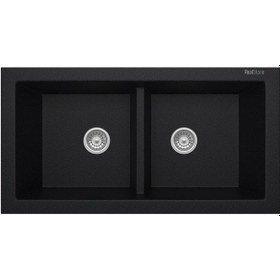 Resim Real Real Stone P019 Nemrut Granit Eviye Siyah Tezgah Altı - Üstü 97 x 52 CM Ik 