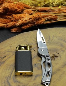 Resim Ejderha Çakmak ve 16 cm Alaska Çakı Set 