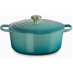 Resim Le Creuset Yuvarlak Ikonik Lüks Döküm Tencere 28 Cm Turkuaz 