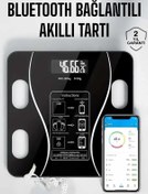 Resim TeknoKesgin Akıllı Tartı Bluetooth Bağlantılı Yağ Ölçebilen Tartı Yeni Nesil 