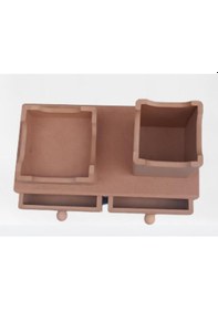 Resim Hobi Dekoratif Kalemlik Set İkili Model Ham Mdf Ahşap Çekmece El Yapımı 