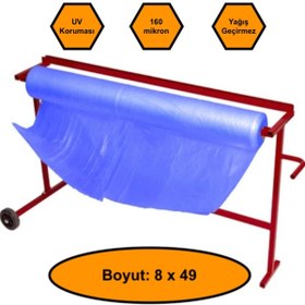 Resim NetBazaars 160 micron MAVİ NAYLON ÖRTÜ, 8x49 metre 