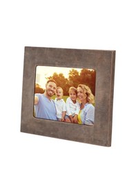 Resim Gerçek Deri Masaüstü Fotoğraf Çerçevesi, 22x17cm 15x10 Foto Antik Kahve 