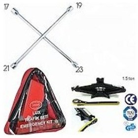 Resim Trafik Seti 1.5 Ton Cırcırlı Kriko Seti Bijon Anahtarı Çelik N11.389 