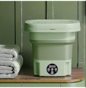 Resim 8l Katlanır Çamaşır Makinesi Taşınabilir Çorap Ve İç Çamaşırı Geri Çekilebilir Ev Tipi Çamaşır Makinesi 3 Model Yeşil Ab 