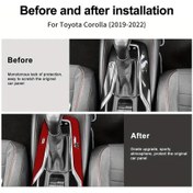 Resim Xuweiwei Red Toyota Corolla 19-24 Ve Corolla Cross 21-24 Sağ Direksiyon Karbon Fiber Vites Topuzu 
