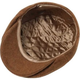 Resim Uniquetrenders Erkek İtalyan Baretta Kasket Şapka Kahverengi 