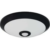Resim Horoz Sensörlü Tavan Armatür 360D 2XE27 ( Siyah Kasa )( Plastik Cam-Gövde ) 