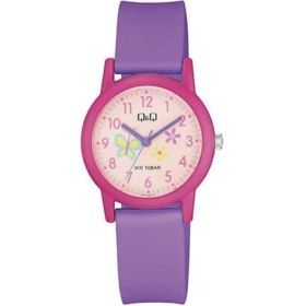 Resim Q&q V23A-014VY Kelebek Çiçek Desenli Çocuk Kol Saati 