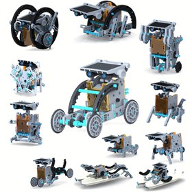 Resim 12'si 1 Arada STEM Güneş Enerjili Robot Seti Oyuncakları Çocuklar İçin 8 9 10 11 12 13 Yaş Arası, Eğitici Yapı Bilim Deney Seti Doğum Günü Çocuklar İçin Erkek Kız Çocuklar İçin, Güneş Paneli, Robotlar ve Etkileşimli Öğrenme İçin Eğitici Malzemeler ile Su Geçirmez, Sağlam, Dayanıklı ABS Malzeme, Çocuklar İçin Robotik Öğrenme 