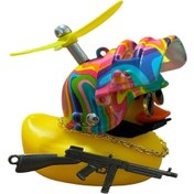 Resim Kasklı Ördek Araç Göğüs Torpido Süsü Motorsiklet Bisiklet Süsü Kasklı Pubq 