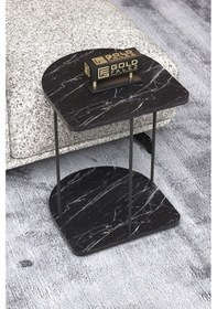 Resim Yan Sehpa Tekerlekli Servis Sehpası Hnd Oval Bendir Çok Renkli 